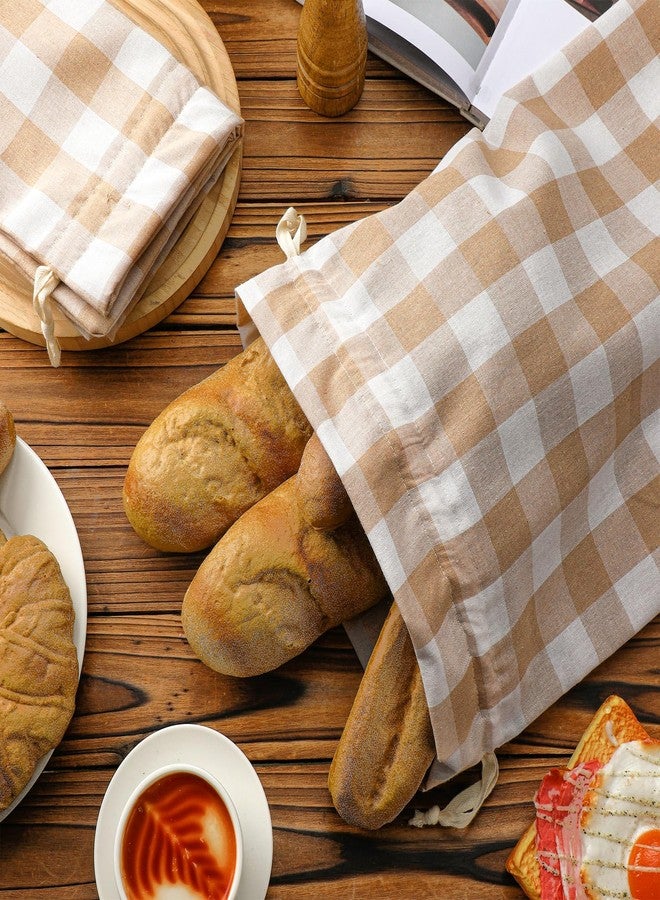 أكياس خبز من الكتان من SilTriangle، قطعتان، لصنع الخبز المنزلي، مقاس 13 × 17 بوصة، حاوية خبز العجين المخمر، حقيبة تخزين قابلة لإعادة الاستخدام من الكتان مع حافظة بلاستيكية، حقيبة تخزين كبيرة طبيعية للحرفيين (نمط كلاسيكي). - Image 5